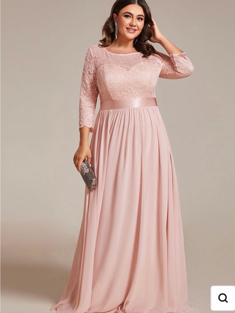 Ever Pretty Woman’s Plus Size 24 blush pink MOB special occasion dress